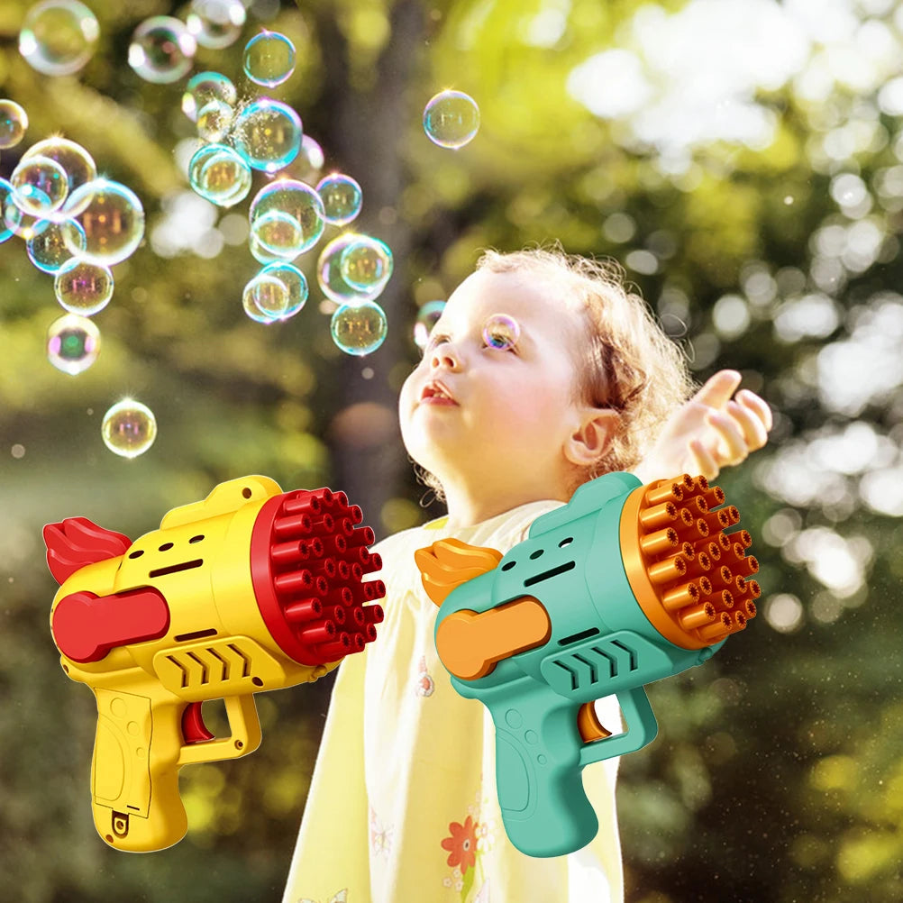 Bubble Gun Kids Toys  Automatic Soap Rocket Bubbles Machine Outdoor Wedding Party Toy  Birthday Gifts