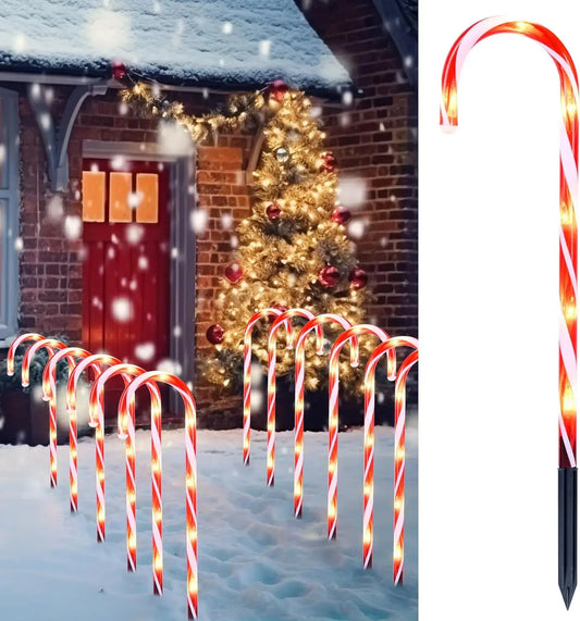 Christmas Candy Cane Pathway Marker Lights Set United States / 12 pack
