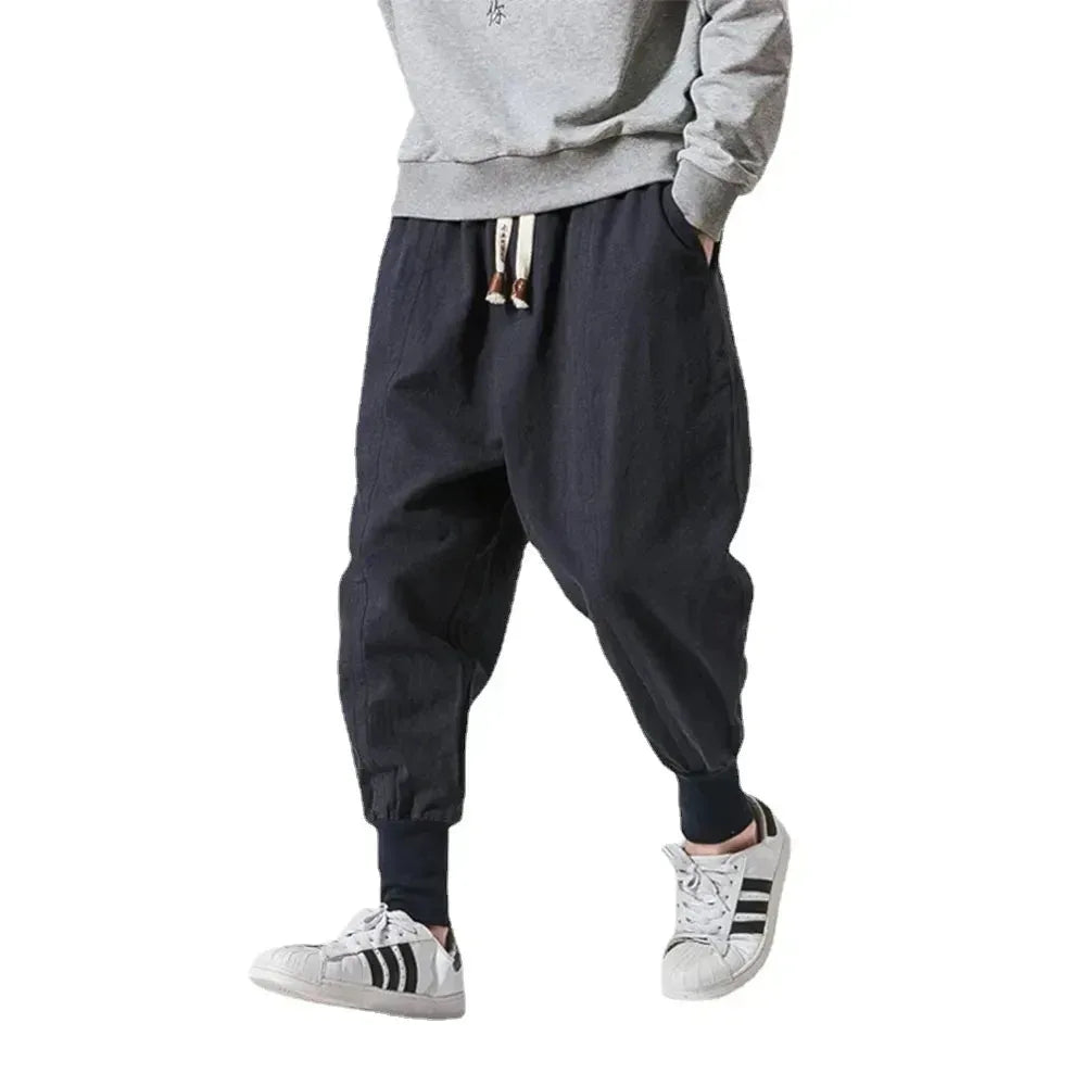 Elastic Men Streetwear Joggers 46Navy / US S