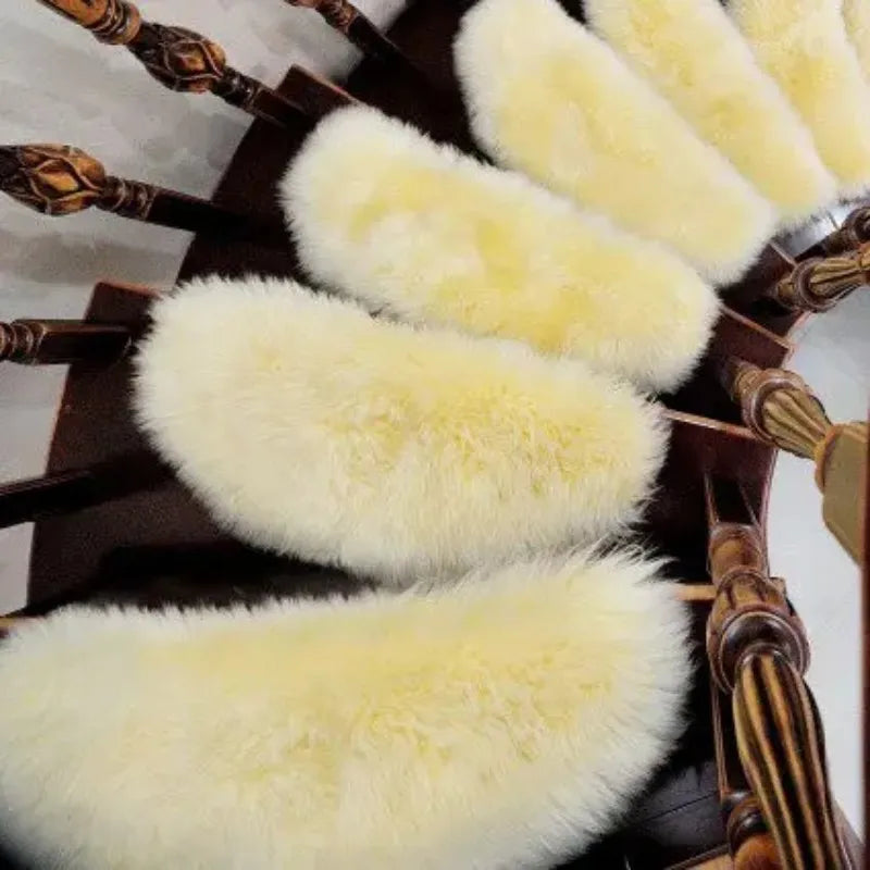 Faux Fur Sheepskin Stair Carpet Sets