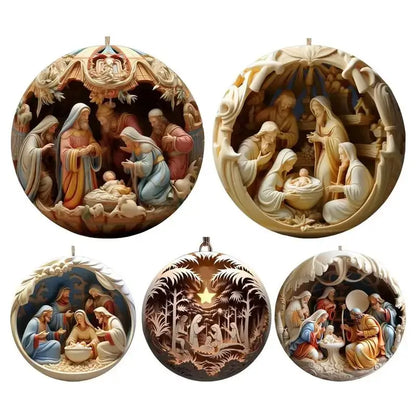 Nativity Christmas Tree Ornaments – Jesus Christ Hanging Pendants