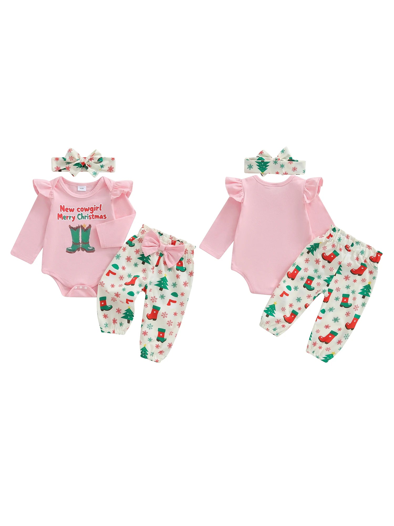 Christmas Baby Girl 3-Piece Outfit
