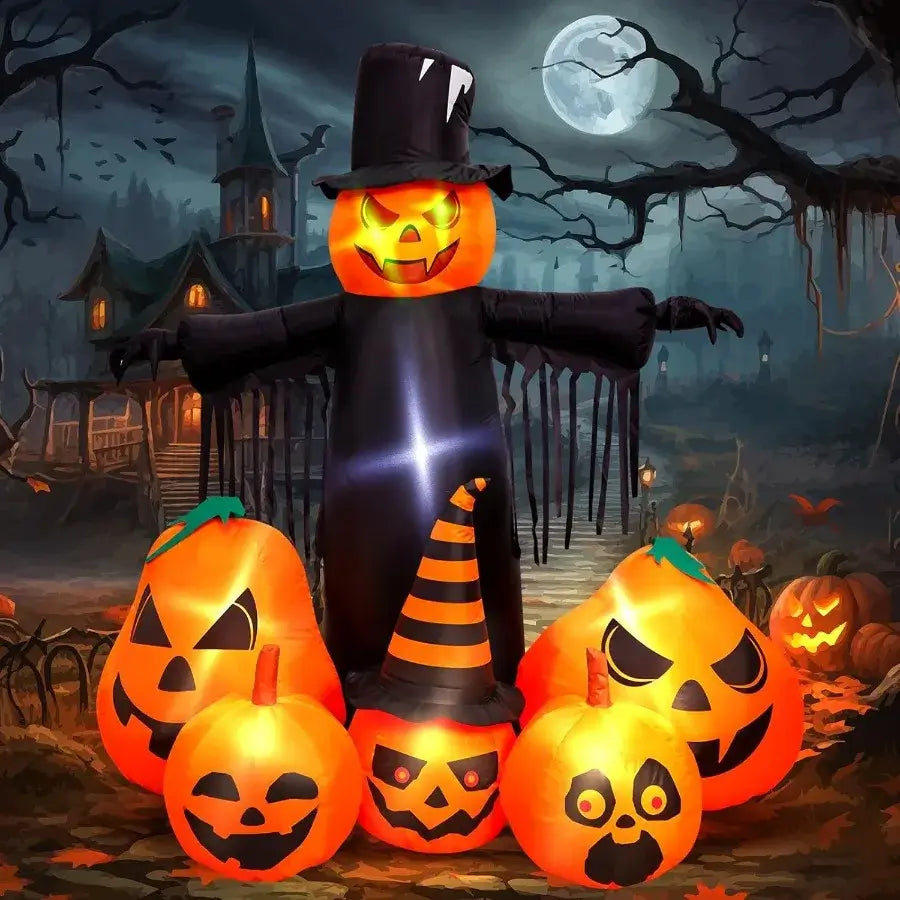 7FT Halloween Inflatable Pumpkin with LED Lights