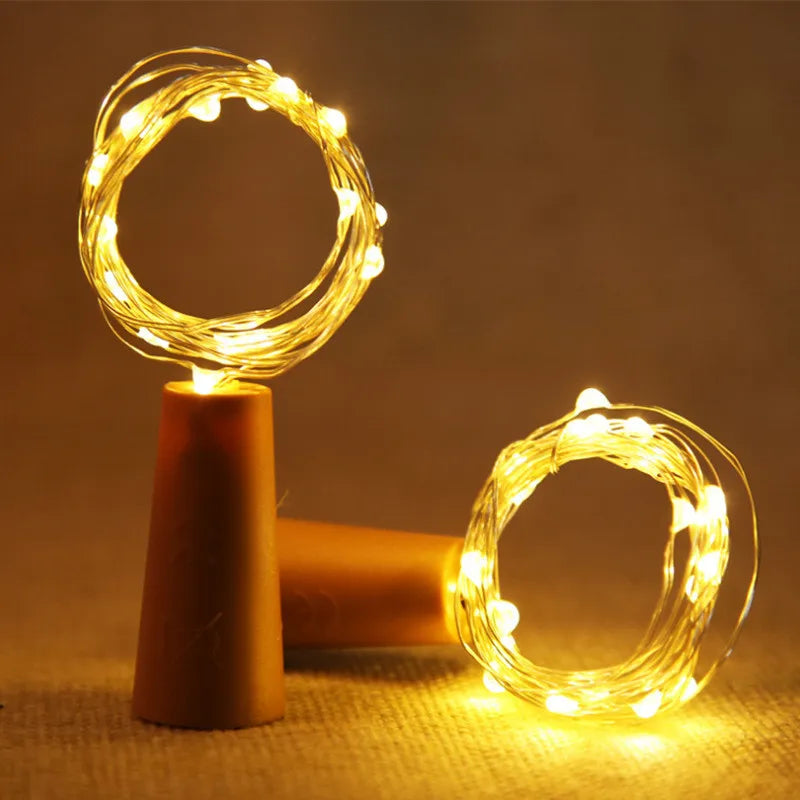 6PCS Battery LED Bottle Cork Fairy Lights for Holiday Decor
