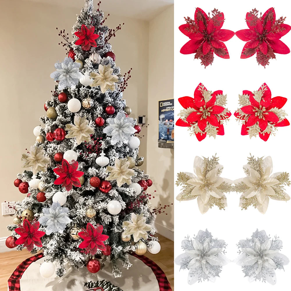Christmas Poinsettia Artificial Flowers