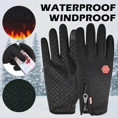 Waterproof Winter Gloves for Men Women style1-pink / M