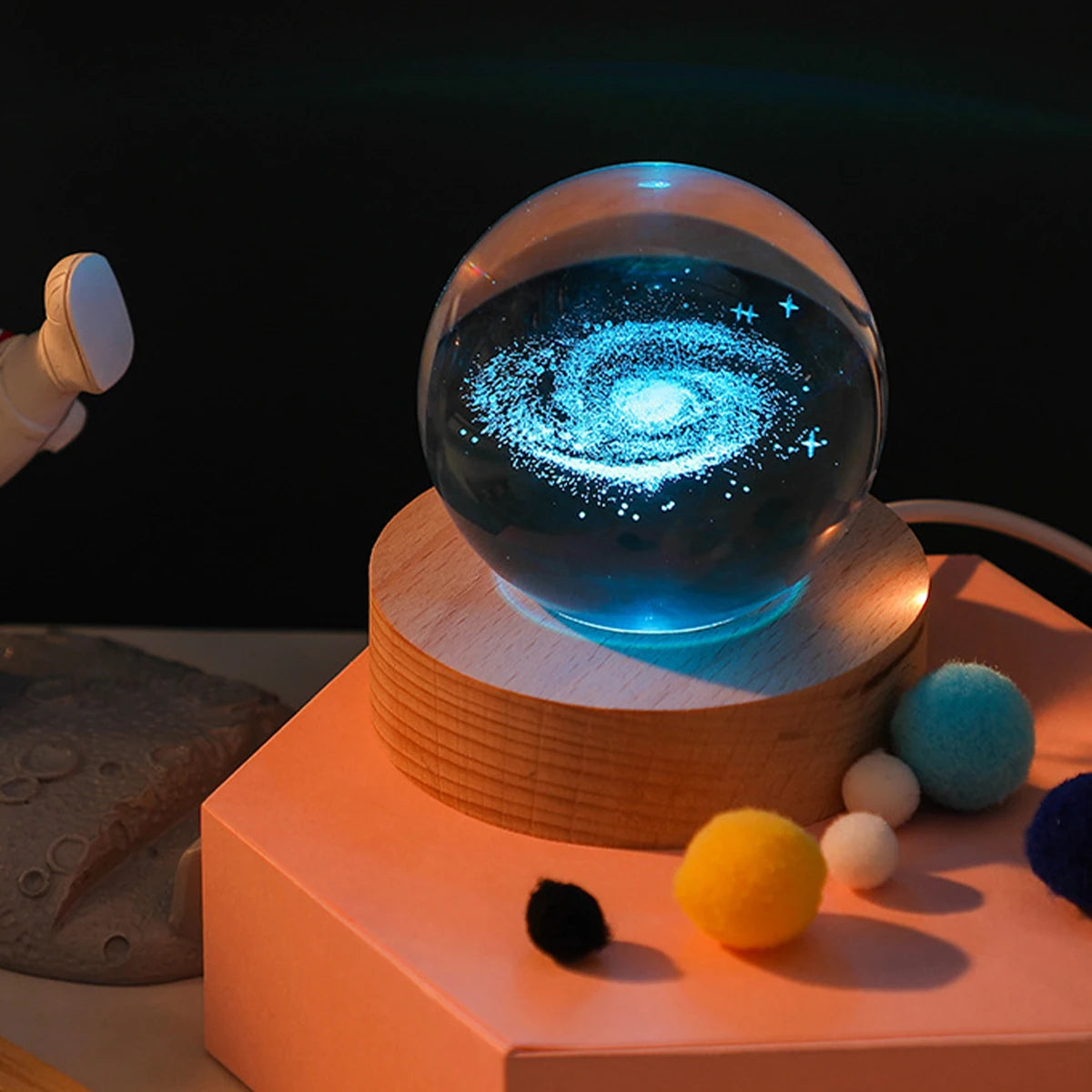 Galaxy Night Light Crystal Ball