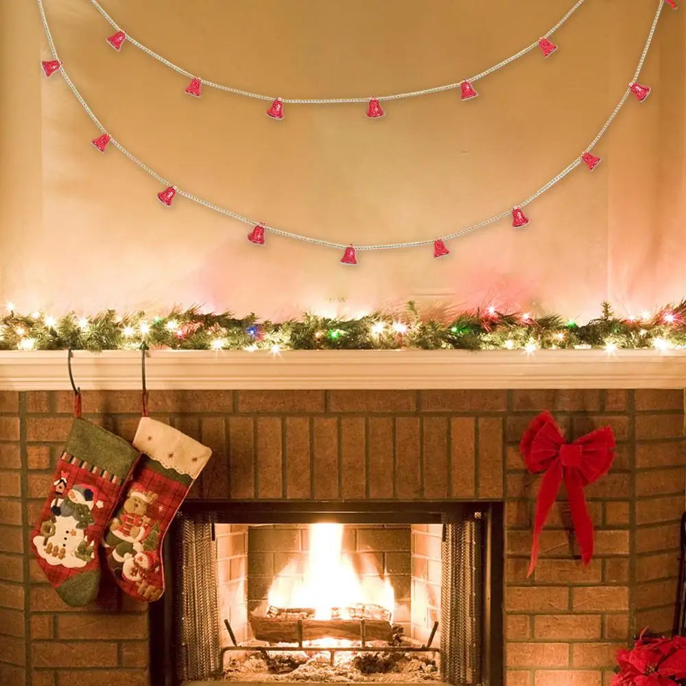 Colorful Jingle Bell Garland Christmas Decor Red / United States / 35mm