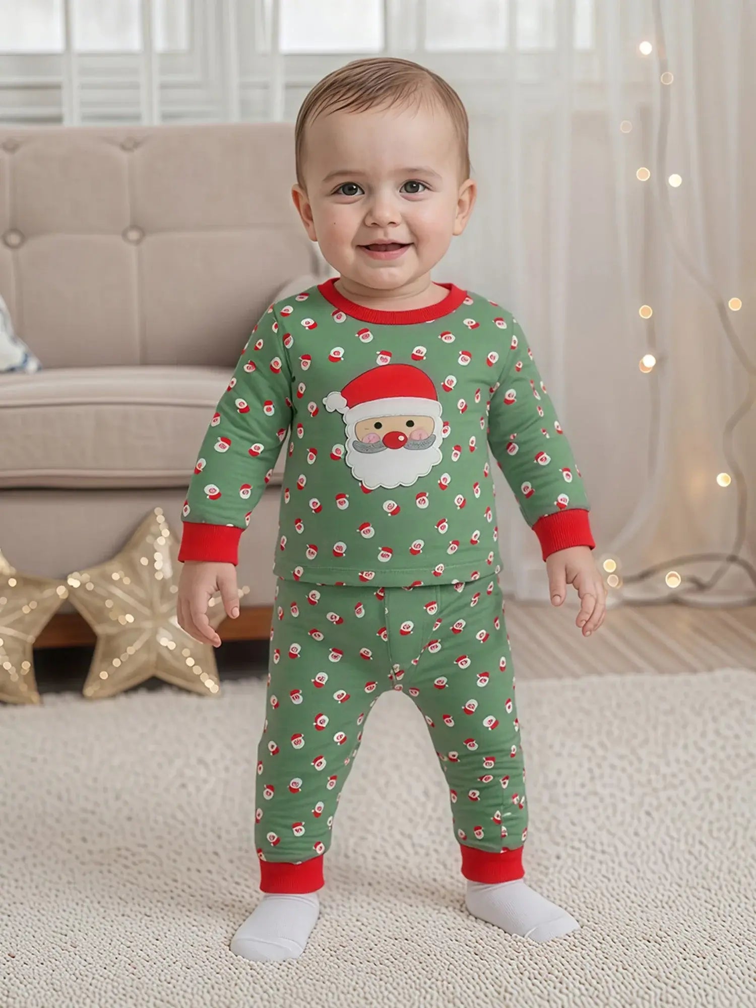 Toddler Christmas Pajama Set Red / 3-4 Years / United States