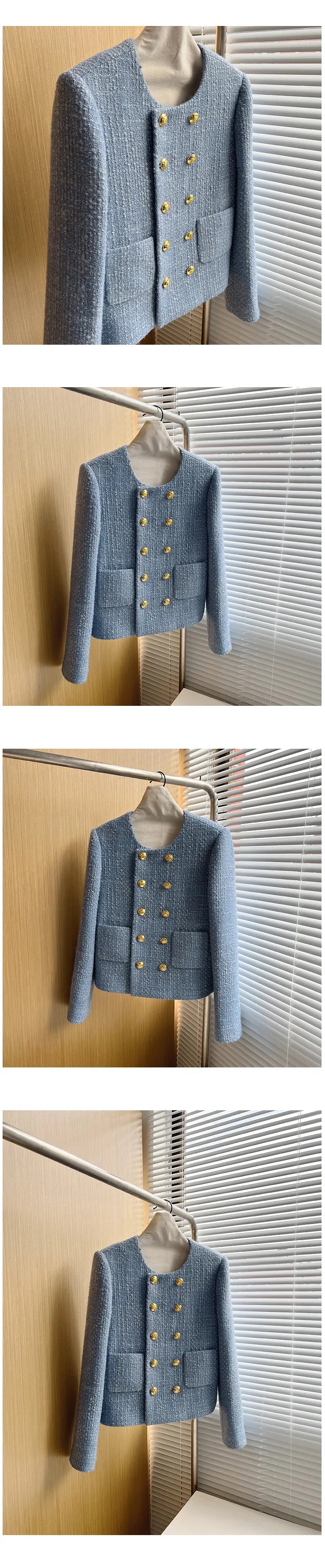 Autumn Winter Brand Luxury Tweed Short Jacket