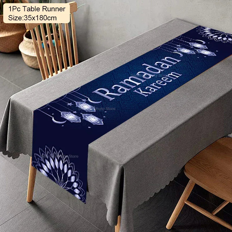 Tablecloth Table Runner Banner Balloons table runner-11