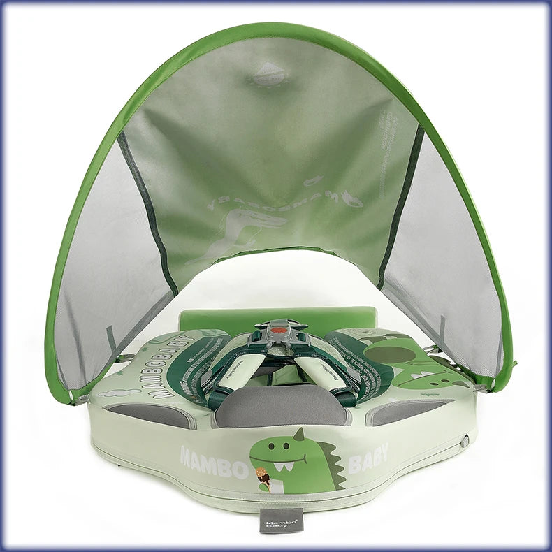 Non-Inflatable Baby Float with Canopy Waist Swimming Chest