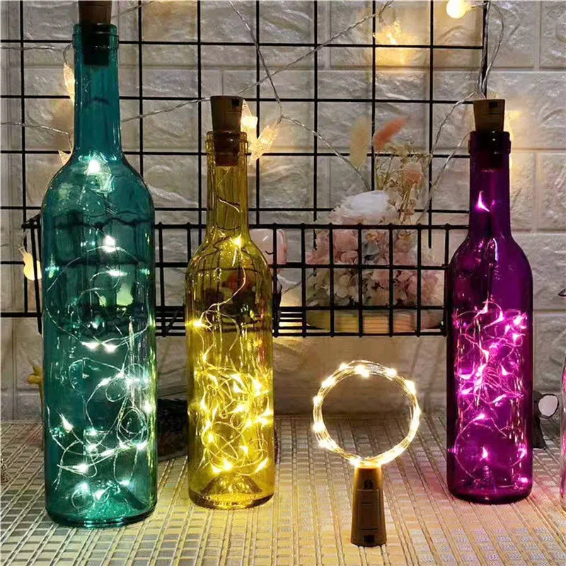 6PCS Battery LED Bottle Cork Fairy Lights for Holiday Decor