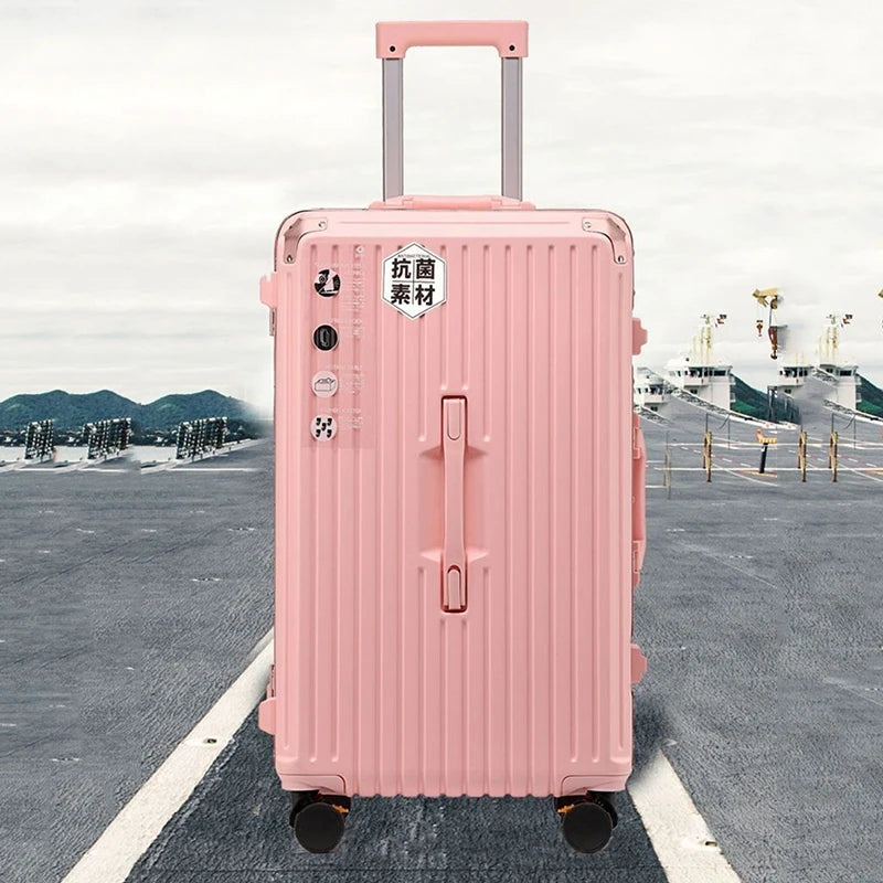 Aluminum Frame Boarding Box Rolling Suitcase