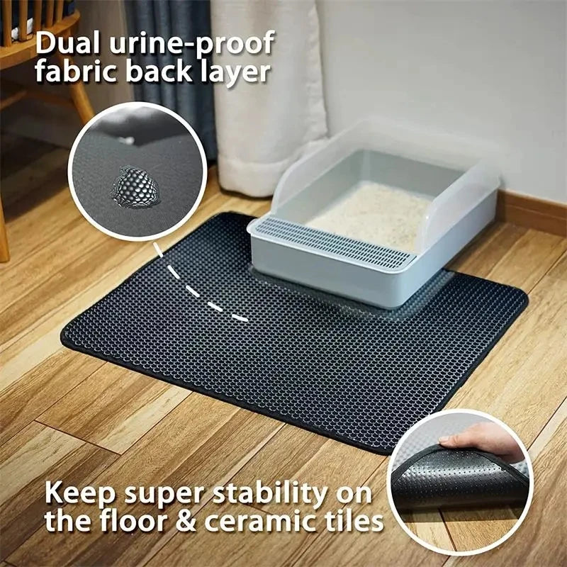 Double Layer Cat Litter Mat Pet Toilet