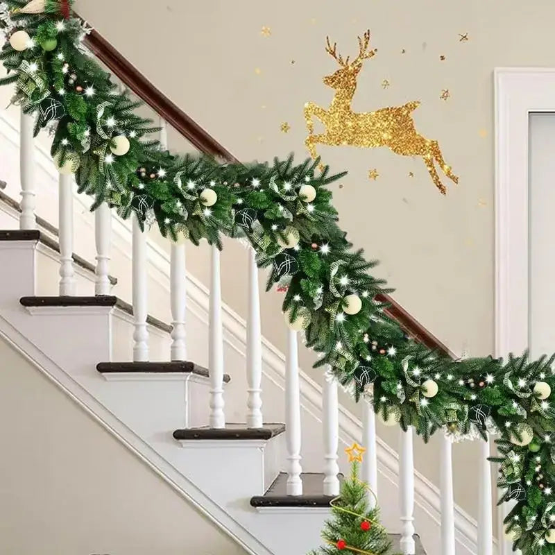 6FT Light-Up Christmas Garland with Pine Cones & LED Lights