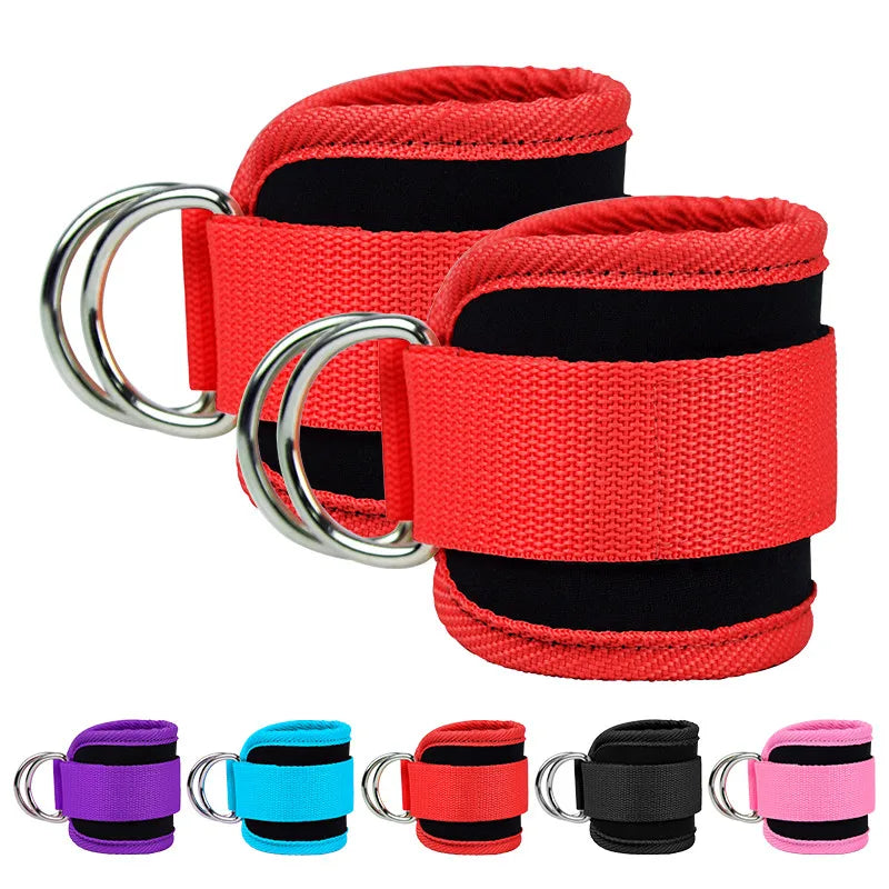 Gym Ankle Straps Double D-Ring