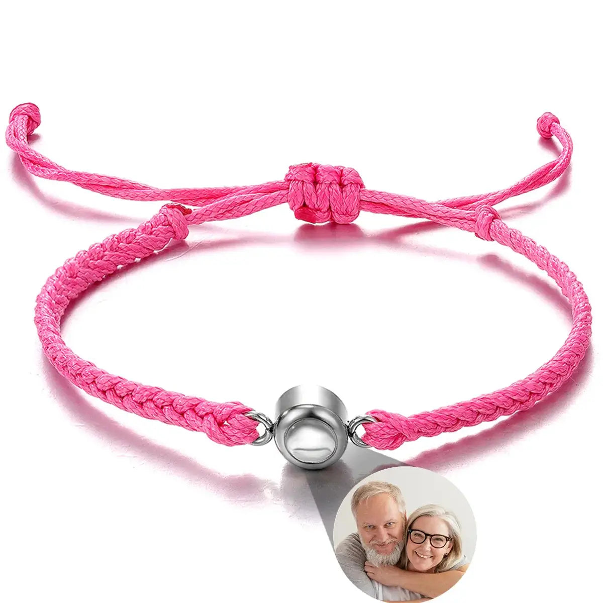 Shopminx Custom Bracelets with Picture inside Style 17 / Rose Beads / United States