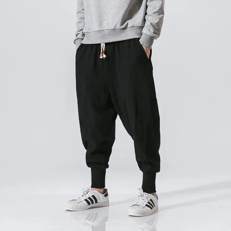 Elastic Men Streetwear Joggers 46Black / US S