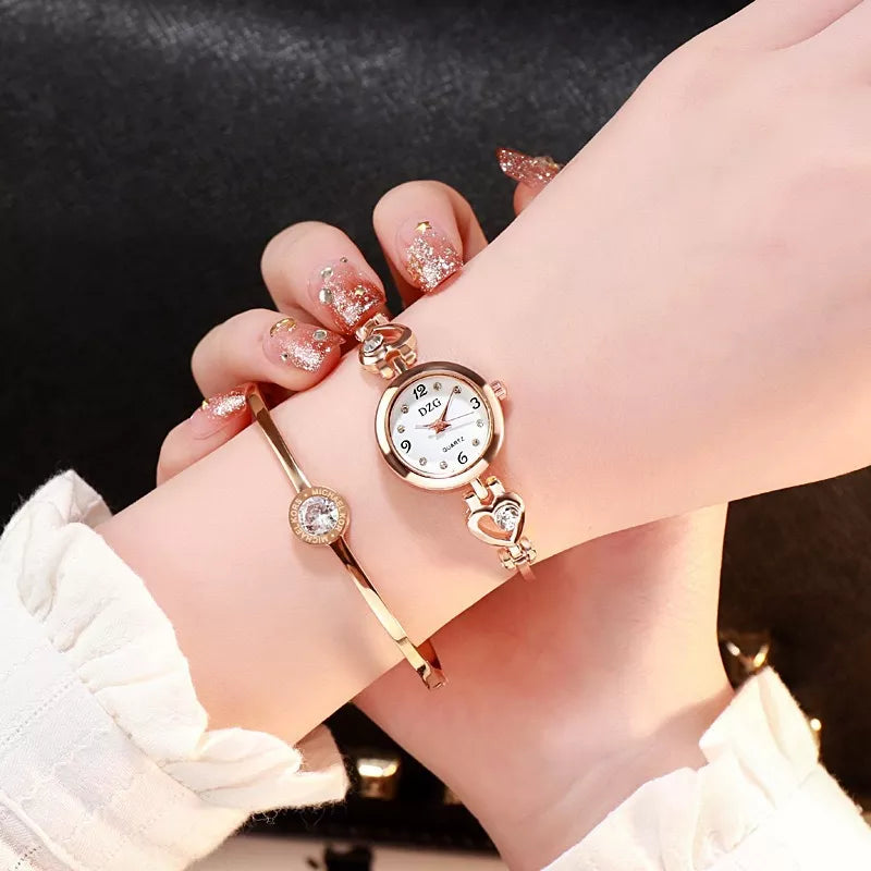 Fashion Women Heart Bracelet Watch