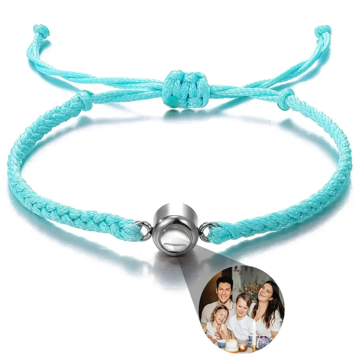Custom Bracelets with Picture inside Style 9 / Rose Beads / United States