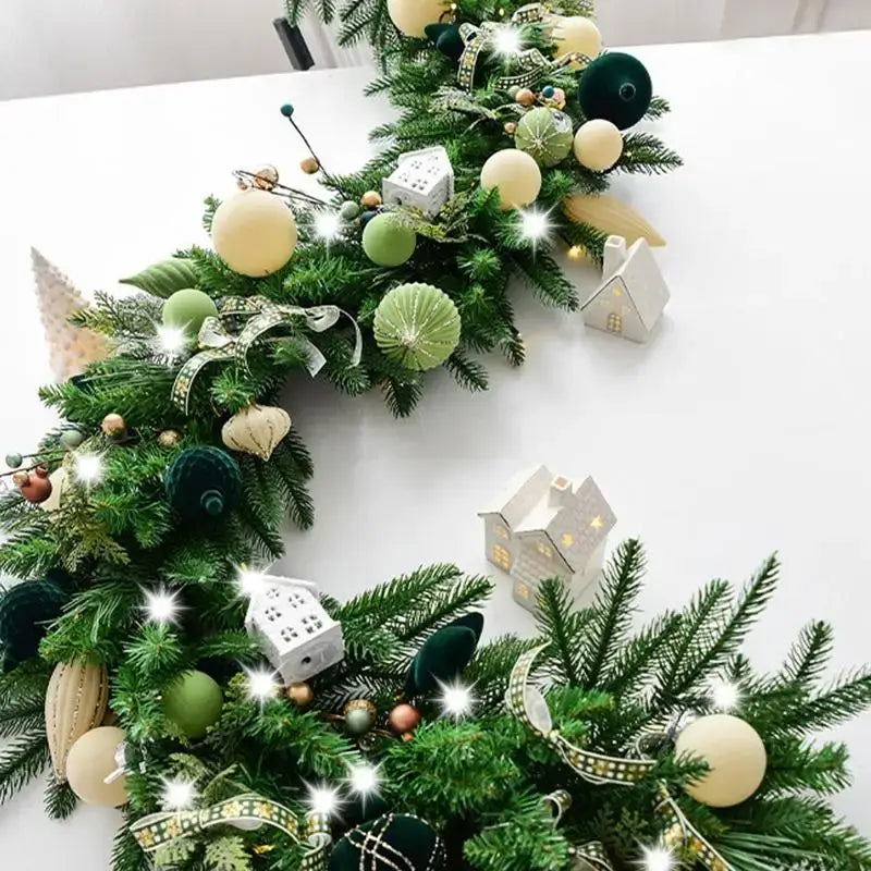 6FT Light-Up Christmas Garland with Pine Cones & LED Lights