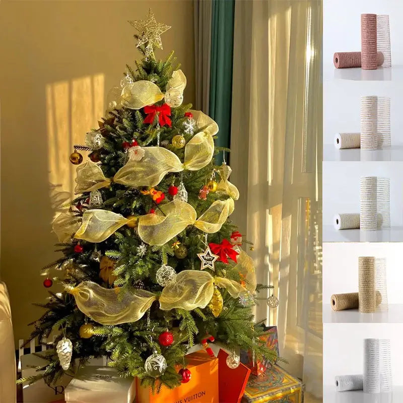 9M Christmas Ribbon Decoration – Festive Tree & Home Ornament for Christmas and New Year 2026 02 / United States / 9M