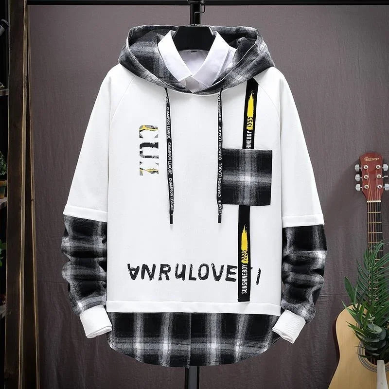 Men Clothing Long Sleeve Pullover Hoodie