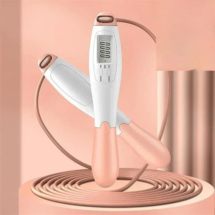 Adjustable Cordless jump rope Fitness gym White pink rope