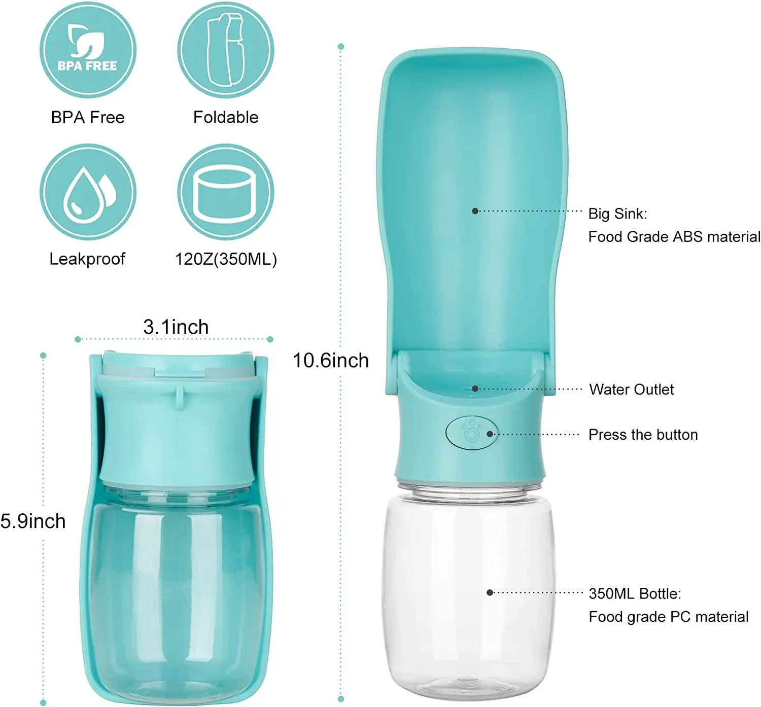 Foldable Pet Water Dispenser