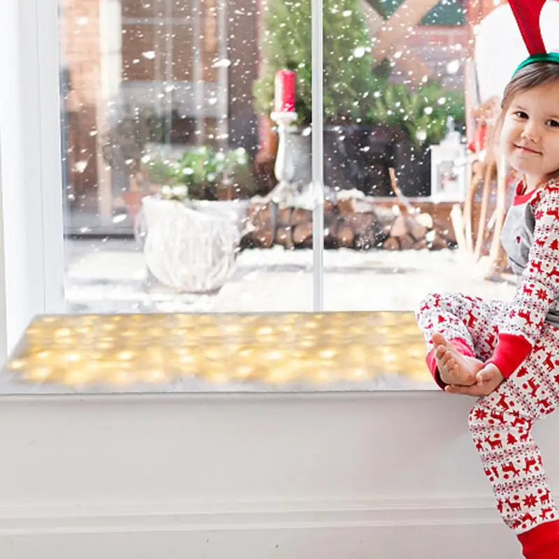 LED Lighted Christmas Snow Blanket