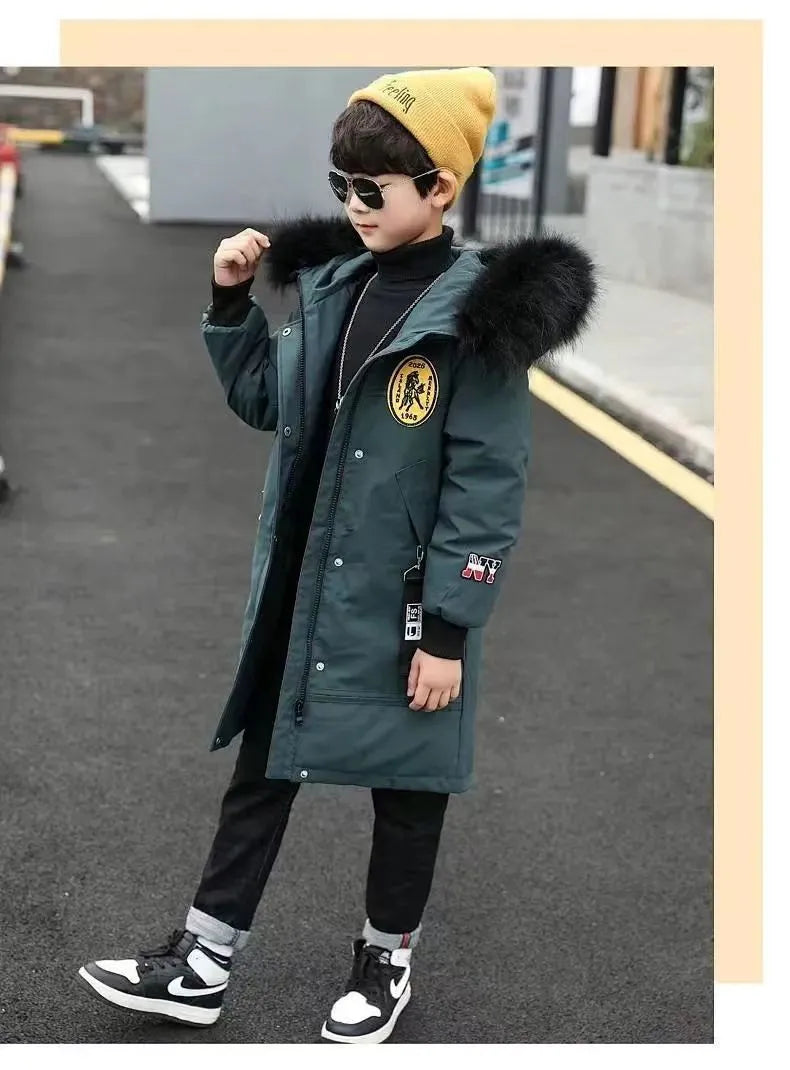 Winter Boys Thicken Long Jackets