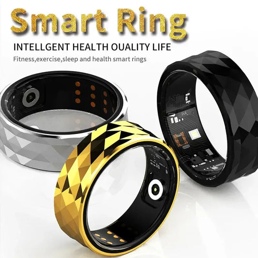 Bluetooth Smart Ring with Health Tracking Gold 18