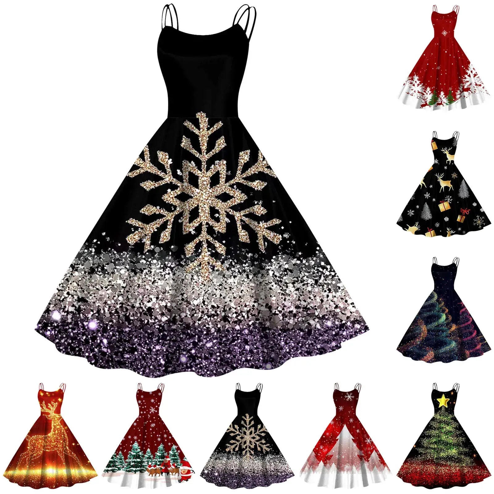 Women’s Christmas Cosplay Slip Dress Green / L / United States