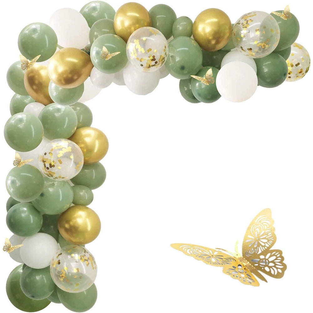 Sage Green Balloons Garland Arch