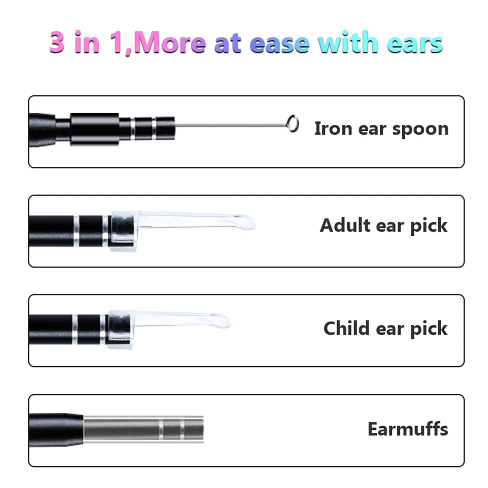 3-in-1 LED Ear Cleaning Endoscope