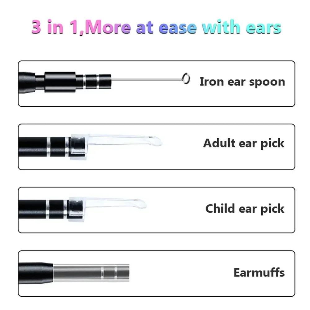 3-in-1 LED Ear Cleaning Endoscope 1 / 2m