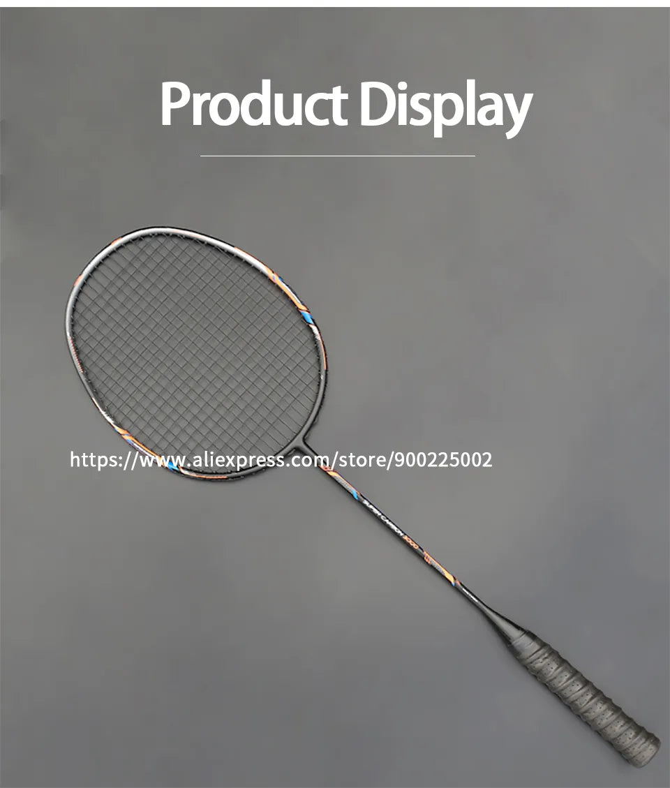 100% Full Carbon Fiber Strung Badminton Rackets