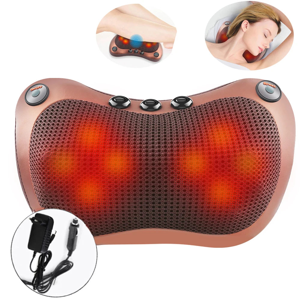 Massage Pillow for Head Relax Electric Shoulder Back Shiatsu Neck Massage