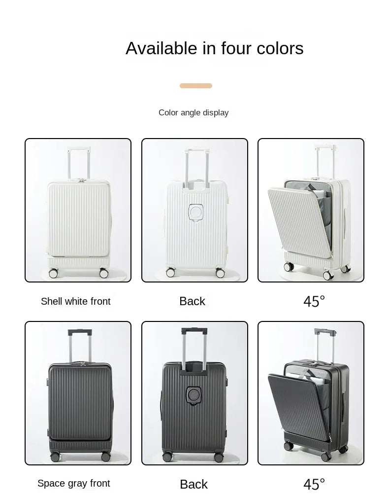 Multifunctional Password Lock Travel Suitcases with Wheels