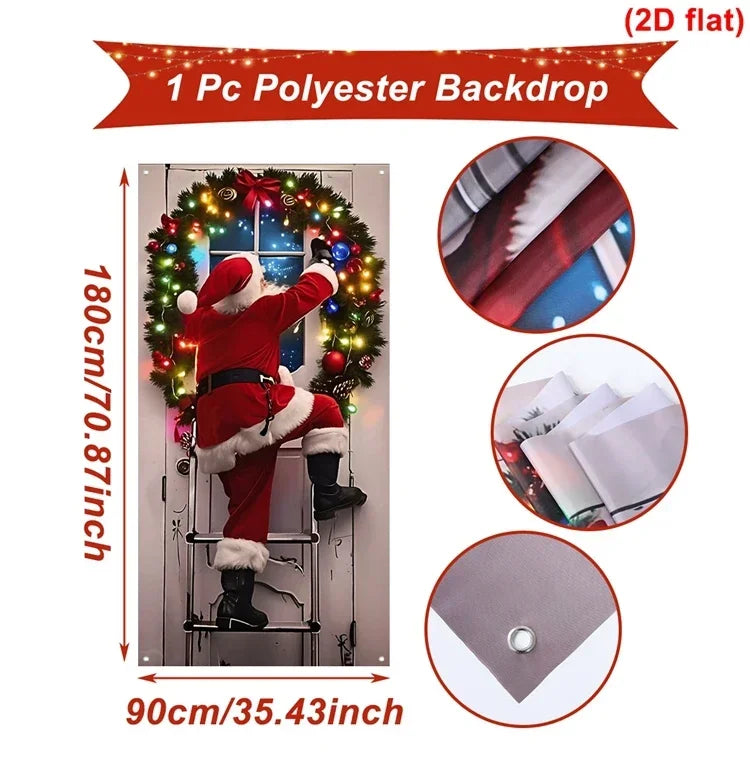 Santa Claus Christmas Door Banner