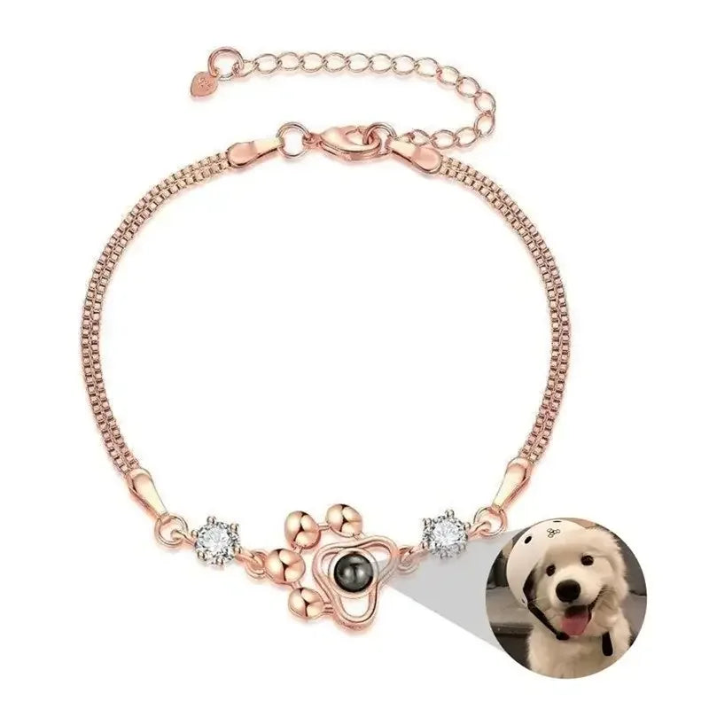 Custom Print Photo Dog Paw Bracelet Style 9