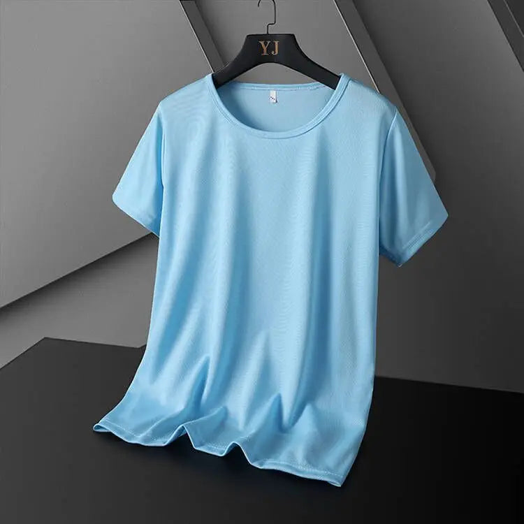 Summer Men Polo Tops Breathable Quick Dry T Shirt