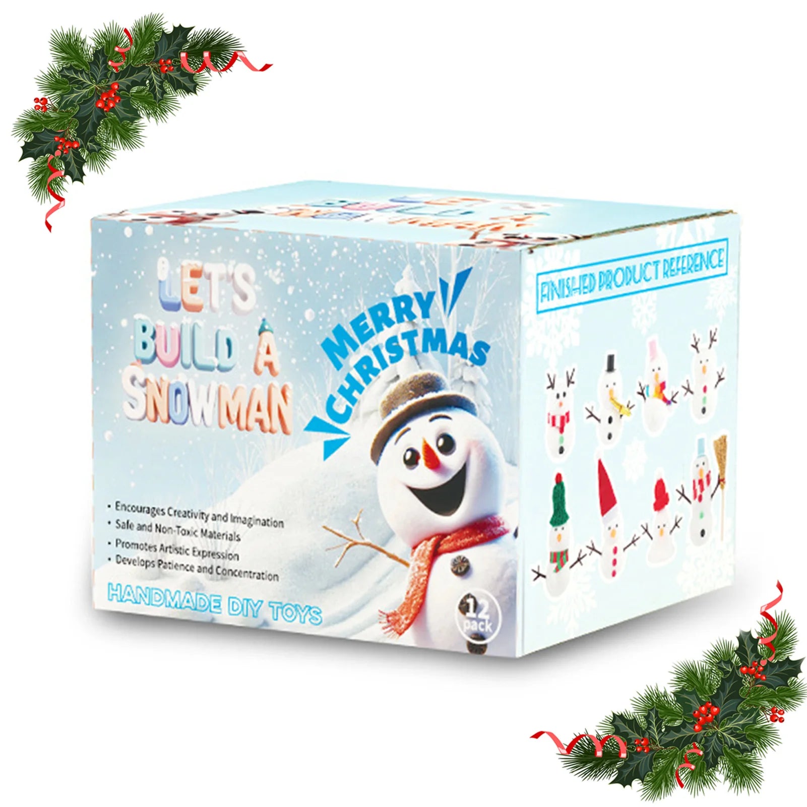 DIY Christmas Clay Snowman Handmade Snowball