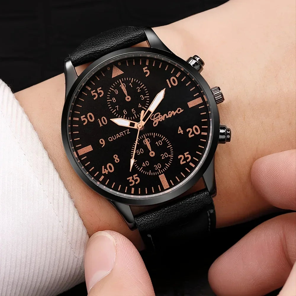 Luxury Brown Leather Watch