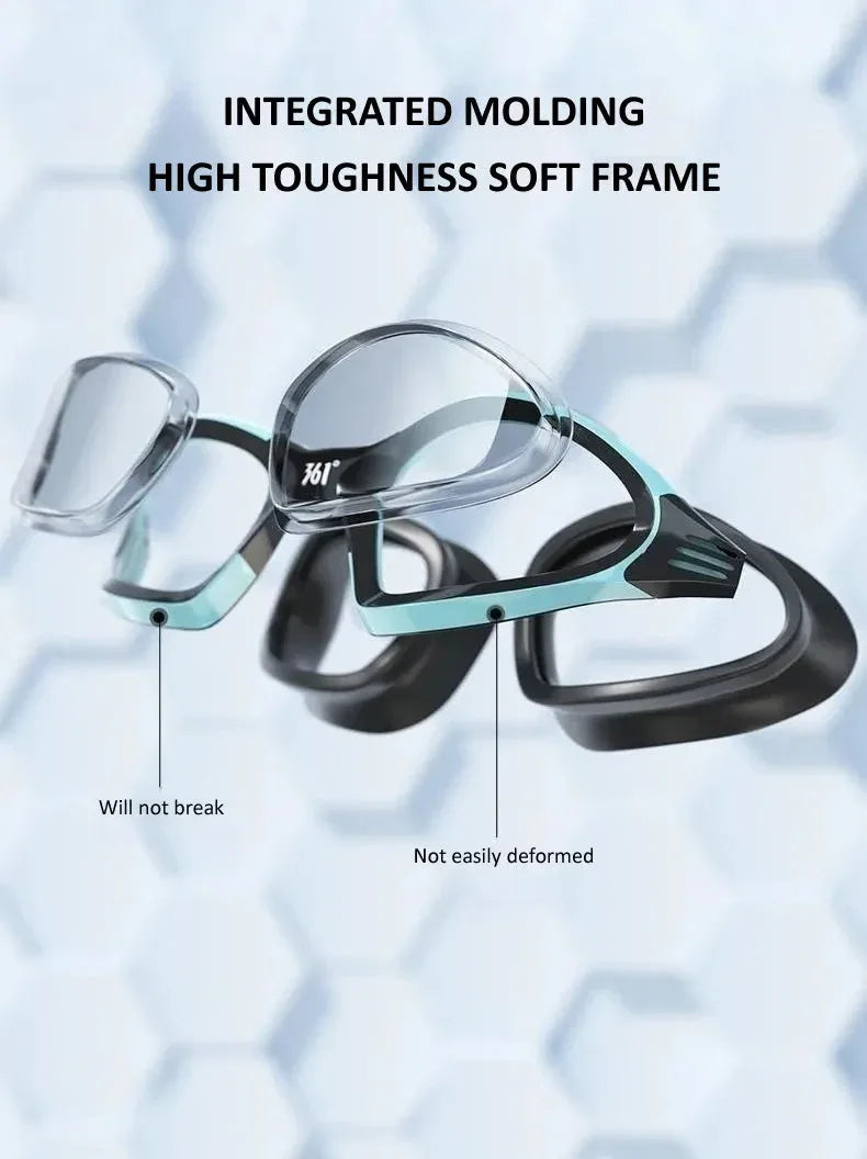 HD Anti fog swimming goggles White goggles