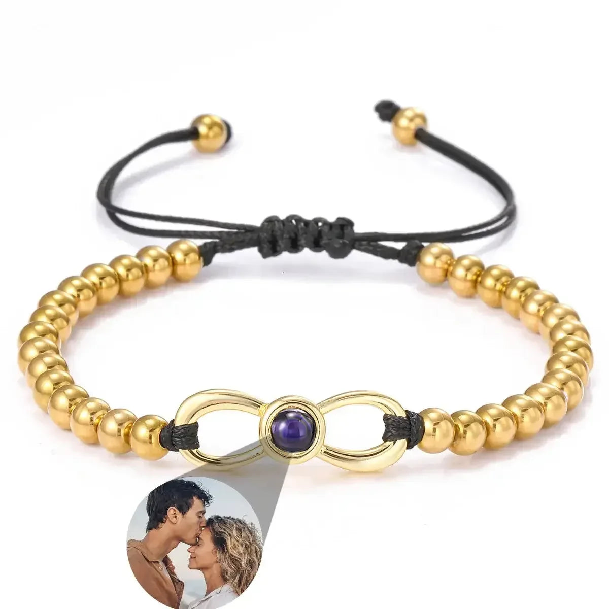 Infinity Projection Bracelet Custom Photo Bracelet Style 4 / United States