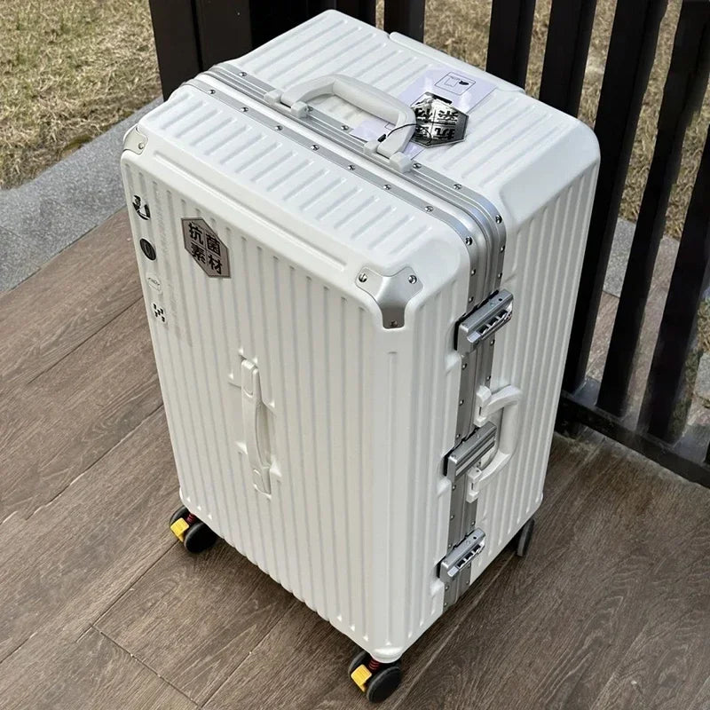 Aluminum Frame Boarding Box Rolling Suitcase