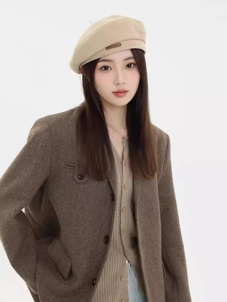 Autumn Winter New Sweet Cool Light Luxury Woolen Hats