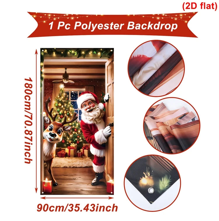 Santa Claus Christmas Door Banner